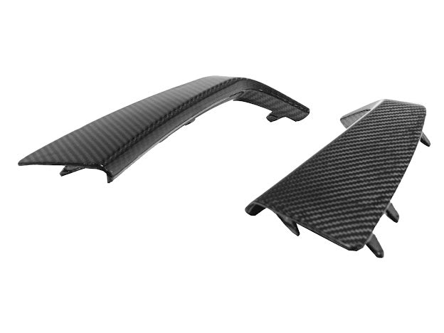2019 CHEVROLET CORVETTE C7 ZR1 CARBON FIBER FRONT BUMPER VENT BROWS INSERTS (PAIR)